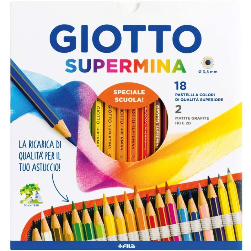 Pastelli Giotto Supermina scatola 18 colori